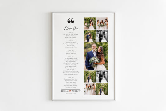 Wedding Vows Collage Photo