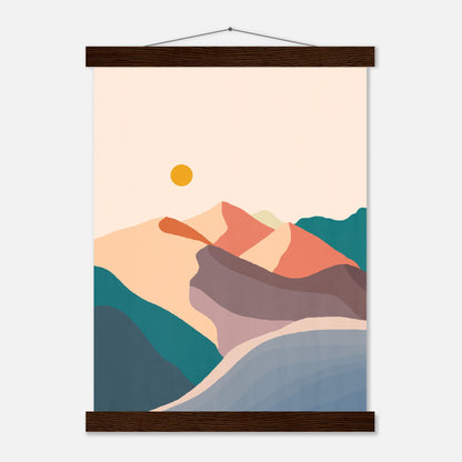 Serenity Mountains Range Wall Art Print