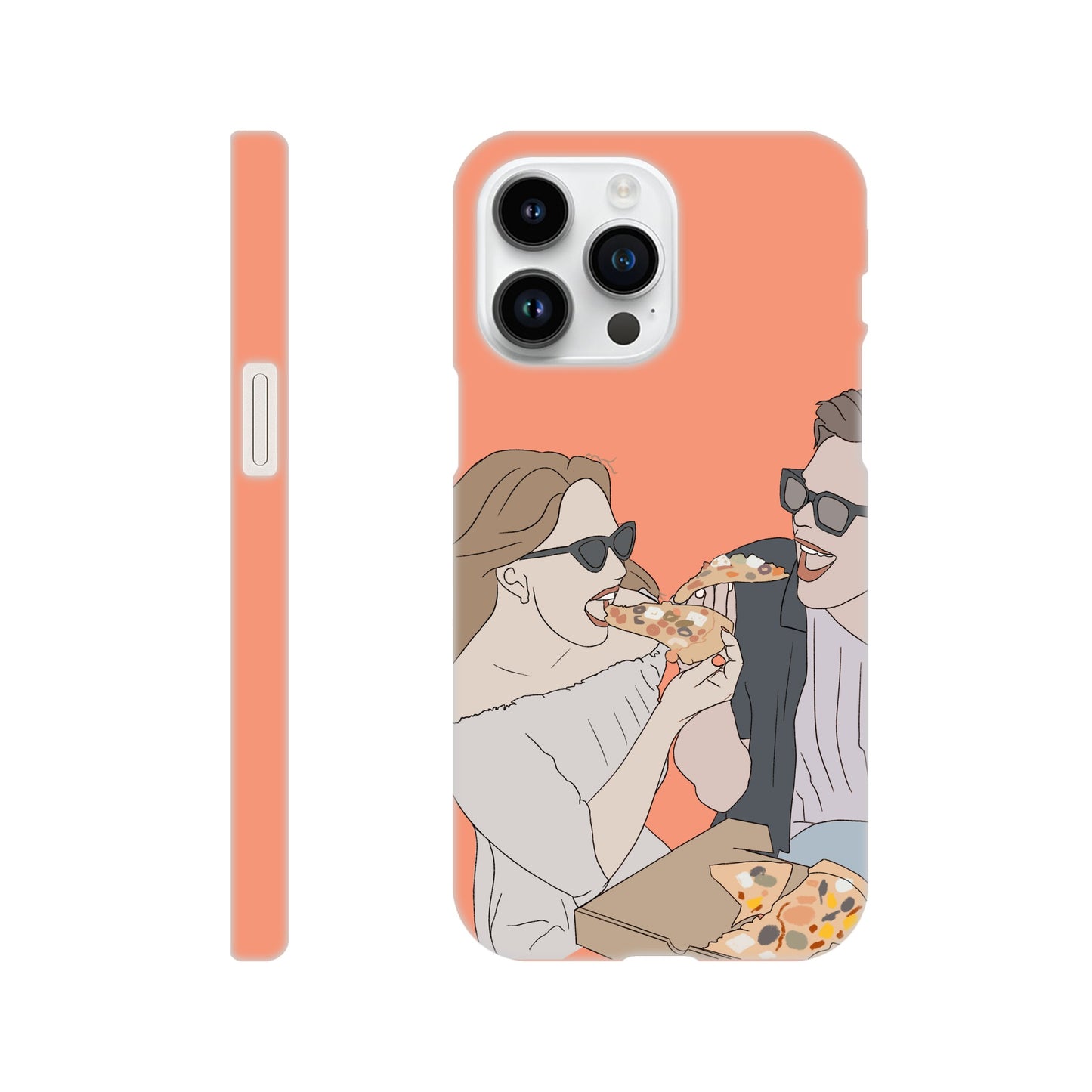 Couple Illustration Faceless Slim Phone Case