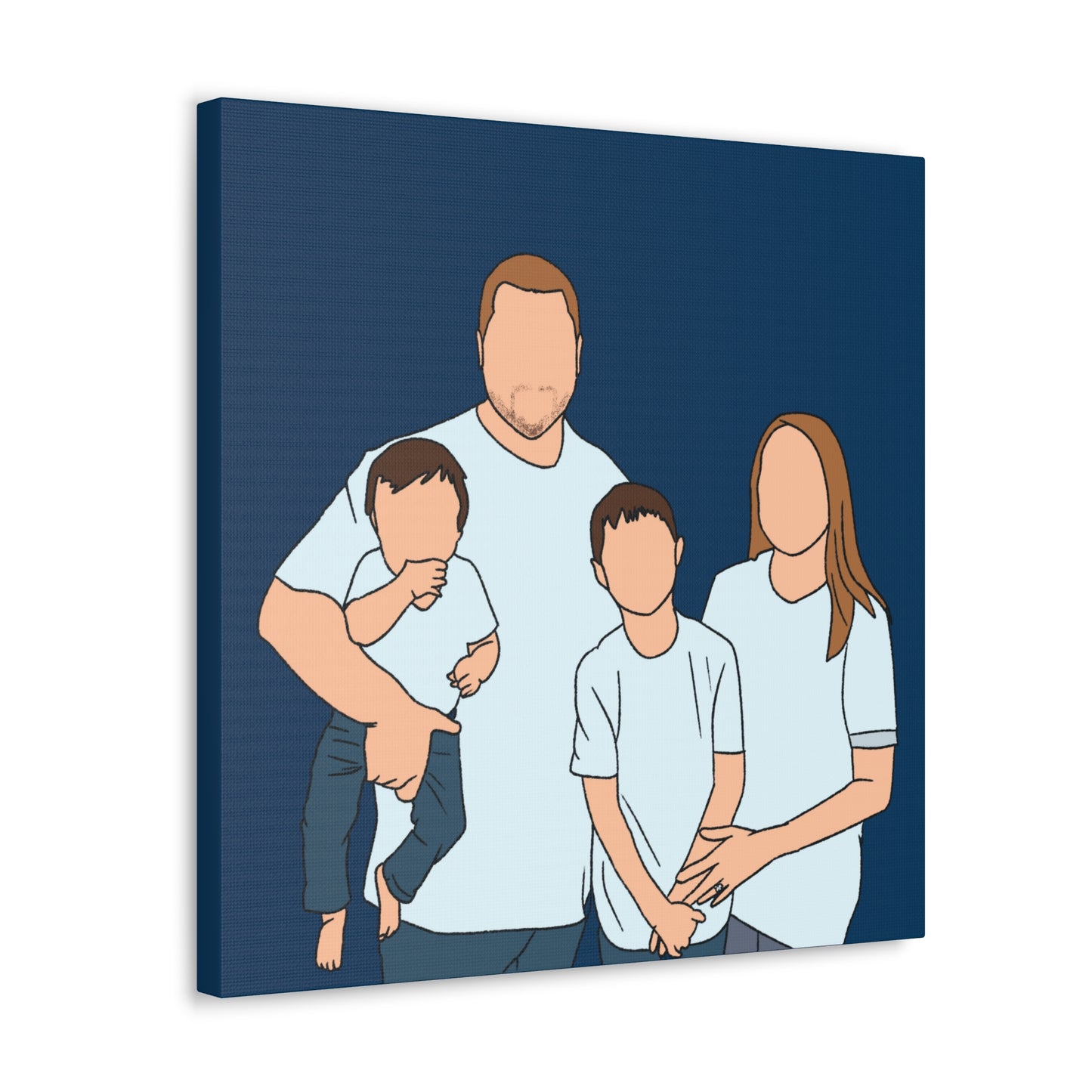 Custom Faceless Portrait from Photo Canvas Gallery Wraps