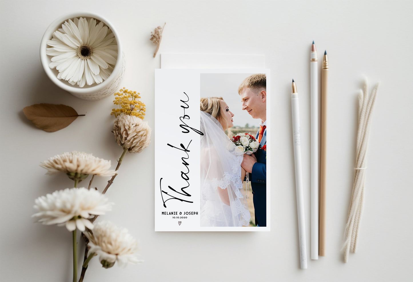 Wedding Thank You Cards with Picture