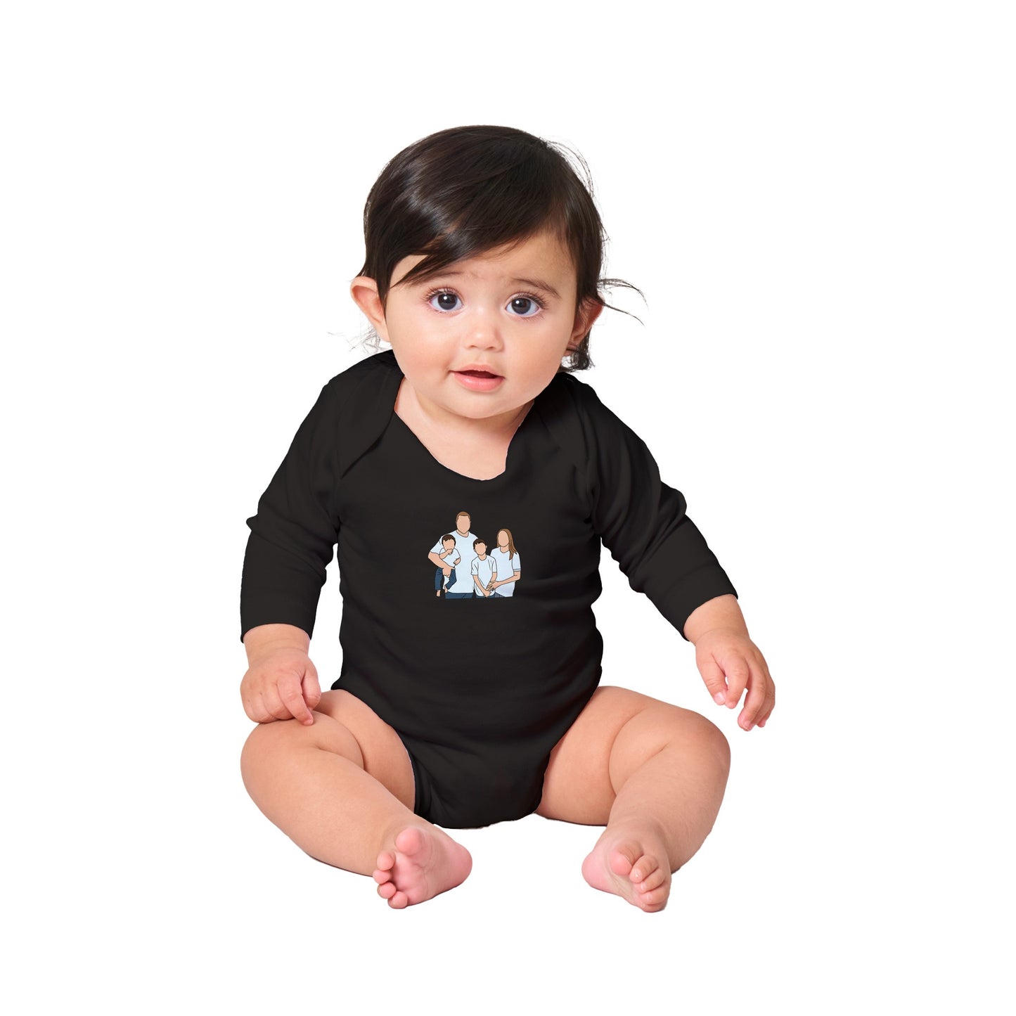 Custom Faceless Portrait Kids & baby clothing Body Suite