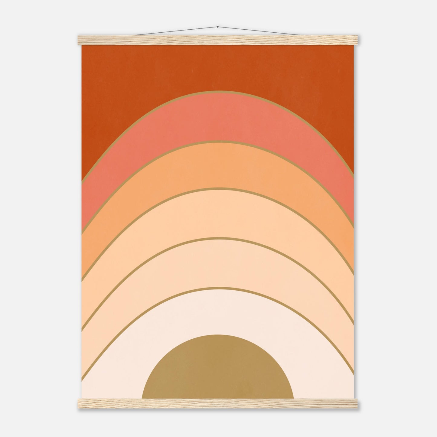 Abstract Gradient Sunrise Wall Art Print