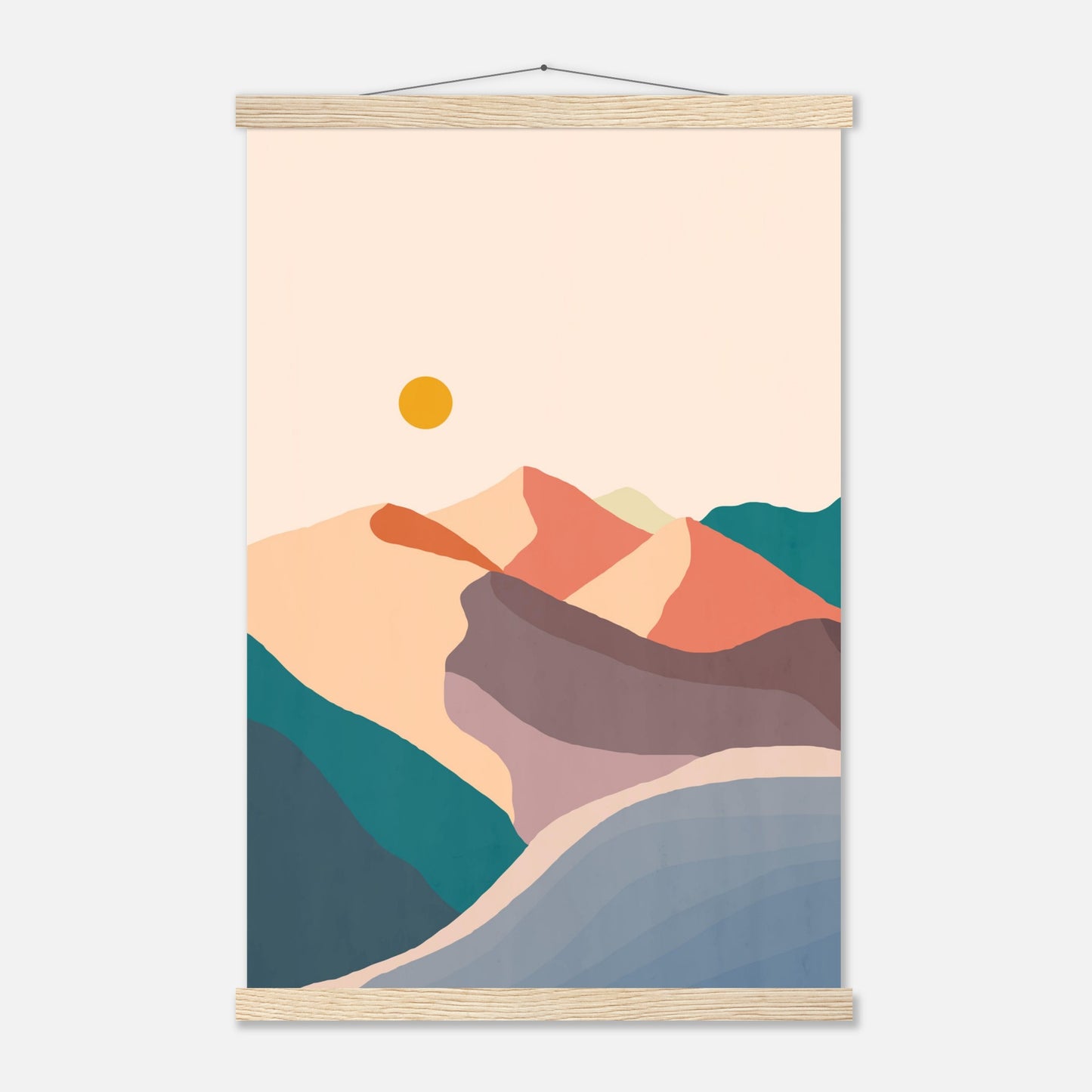 Serenity Mountains Range Wall Art Print