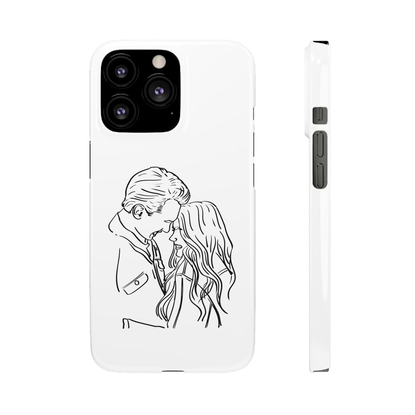 Custom Line Drawing Phone Snap Cases