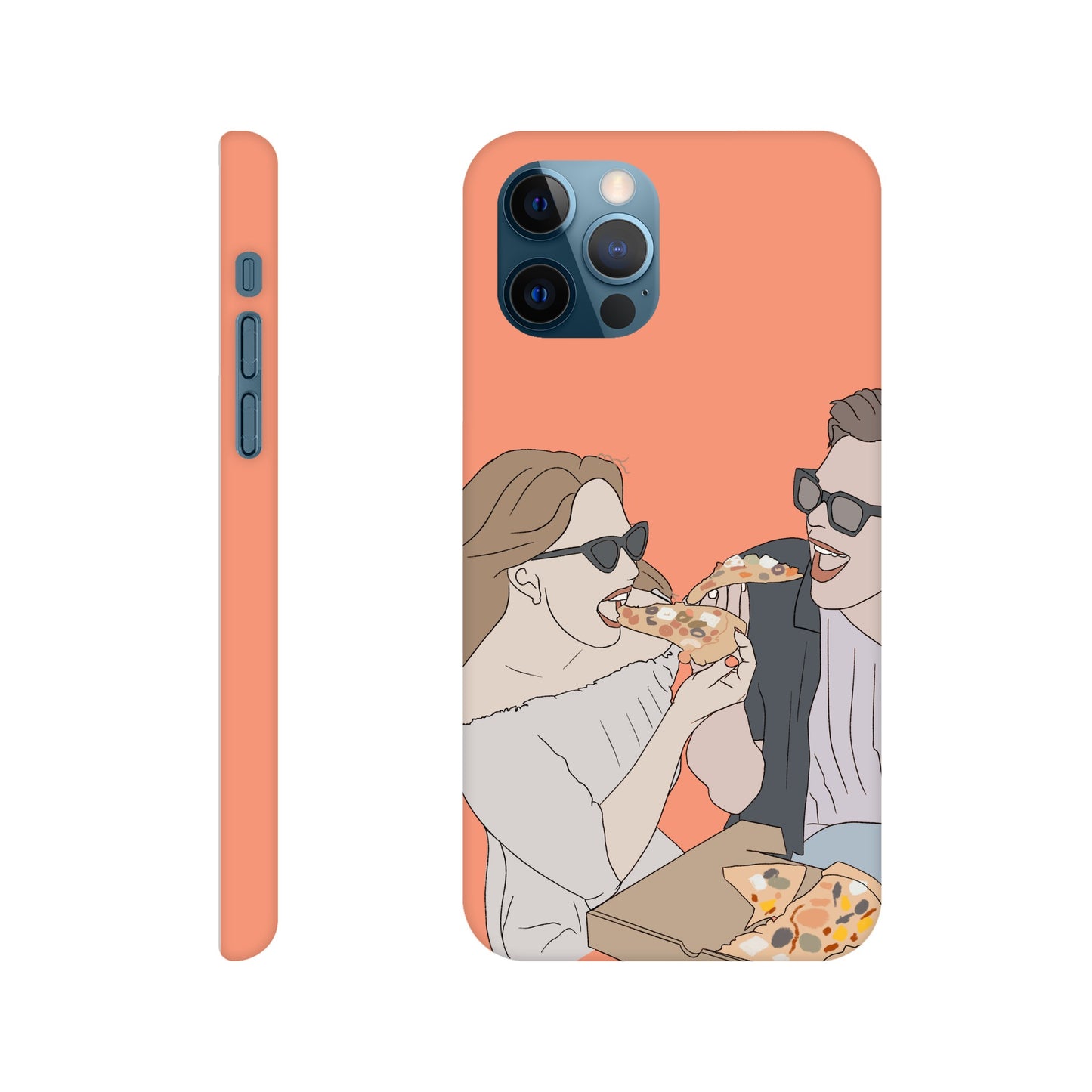 Couple Illustration Faceless Slim Phone Case