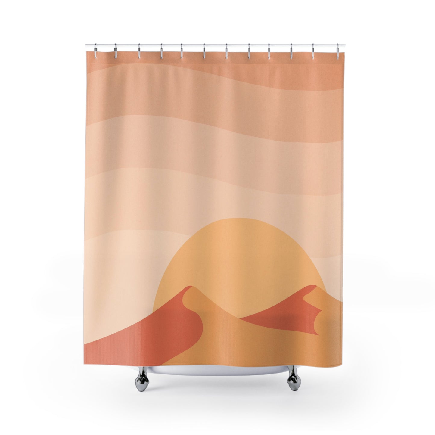 Sunrise in the Mountain Yellow Shower Curtains