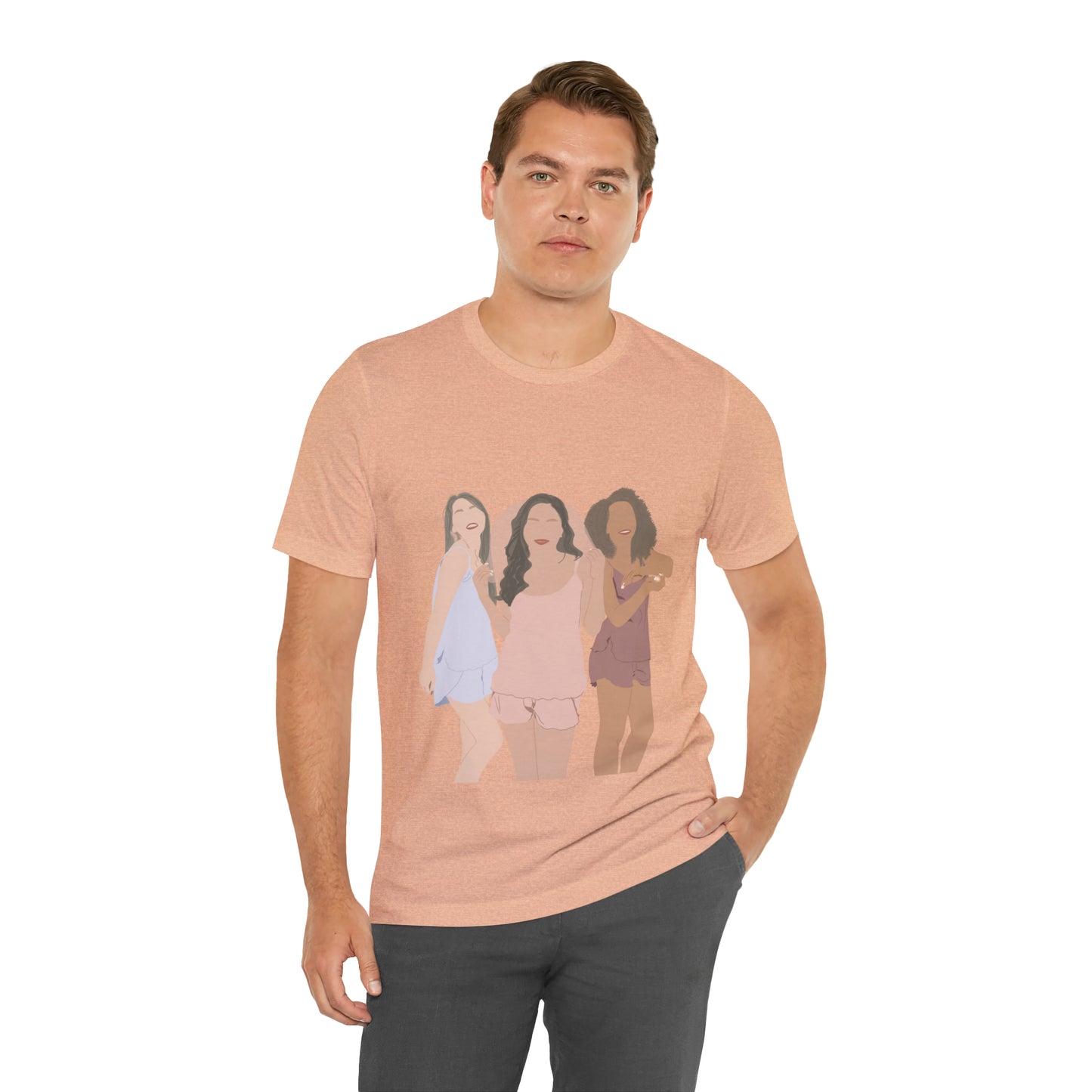 Custom Faceless Portrait Unisex Jersey Short Sleeve Tee