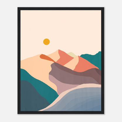 Serenity Mountains Range Wall Art Print