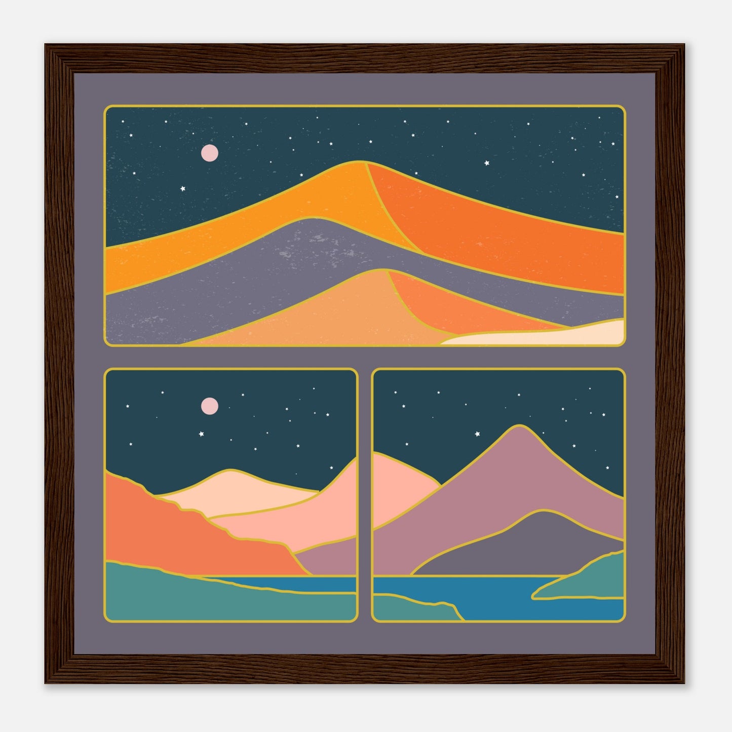 Mid Century Collage Mountains