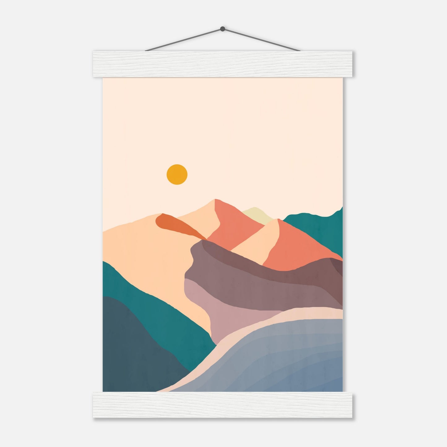 Serenity Mountains Range Wall Art Print