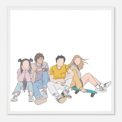 Friends Faceless Photo Illustration Portrait Wall art