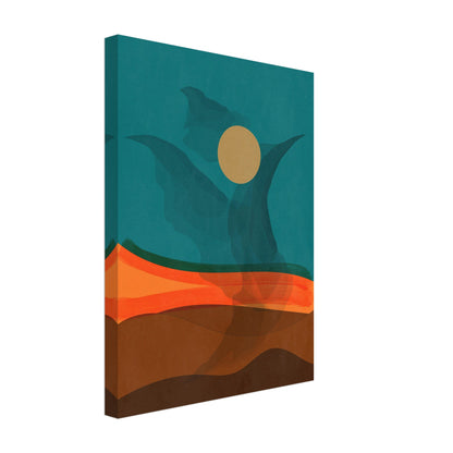 Abstract Phoenix in Mid Century Modern Wall Art Print