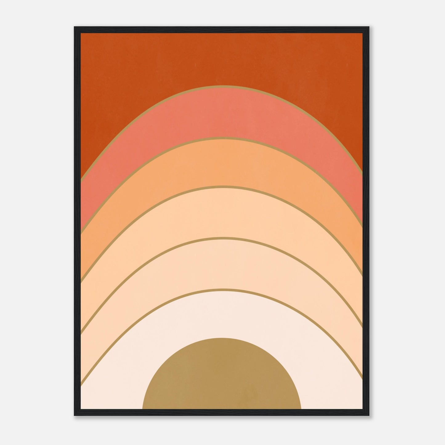 Abstract Gradient Sunrise Wall Art Print