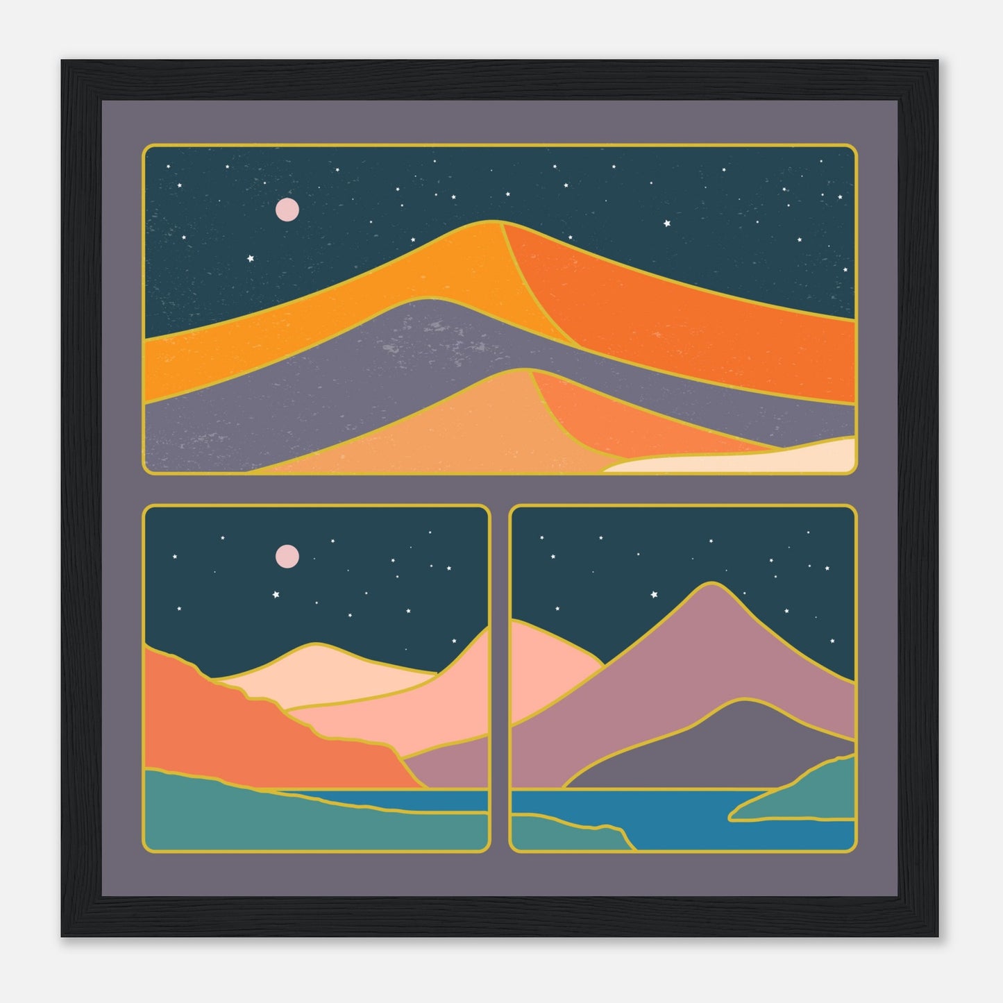 Mid Century Collage Mountains