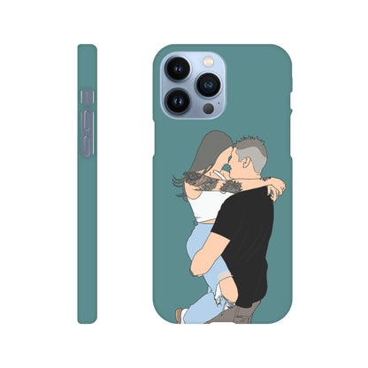 Couple Illustration Faceless Slim Phone Case