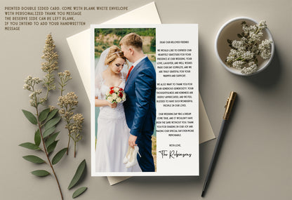 Wedding Thank You Cards with Picture