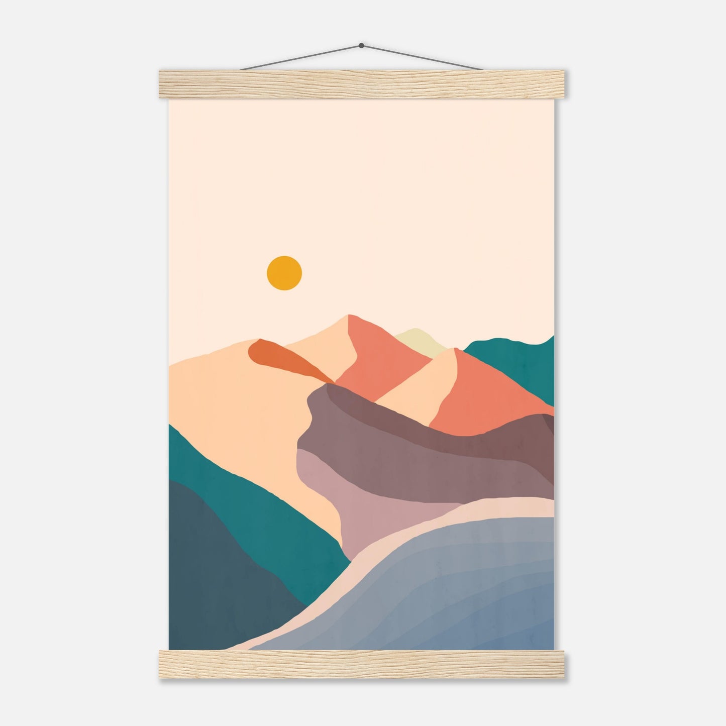 Serenity Mountains Range Wall Art Print