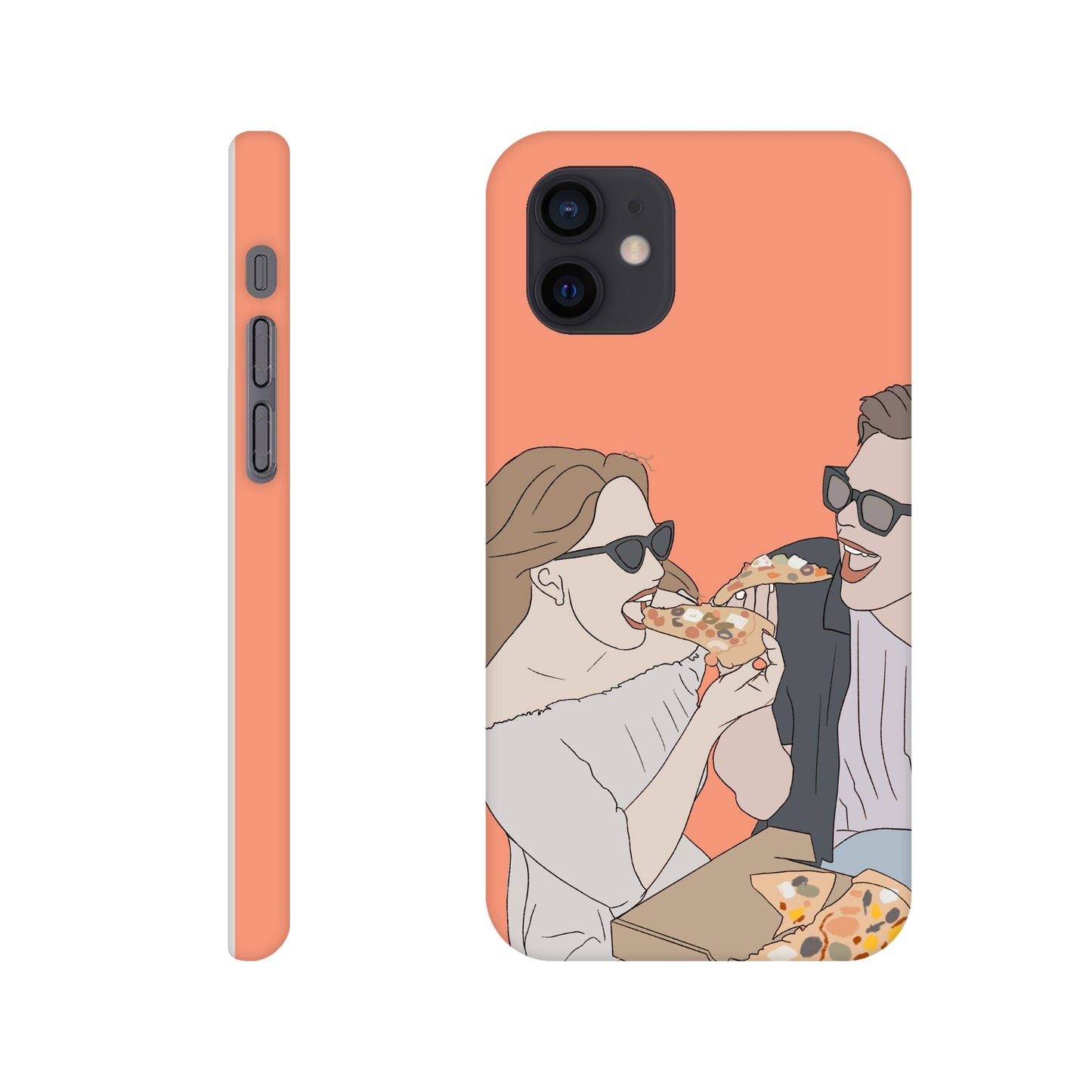 Couple Illustration Faceless Slim Phone Case