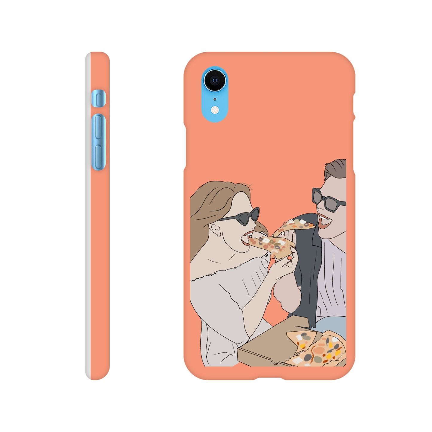 Couple Illustration Faceless Slim Phone Case