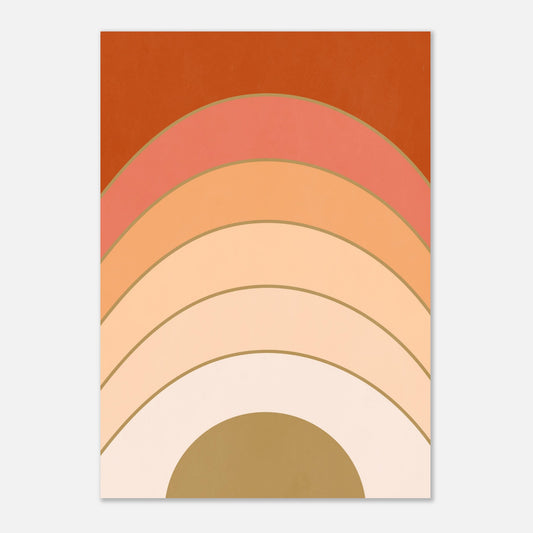 Abstract Gradient Sunrise Wall Art Print