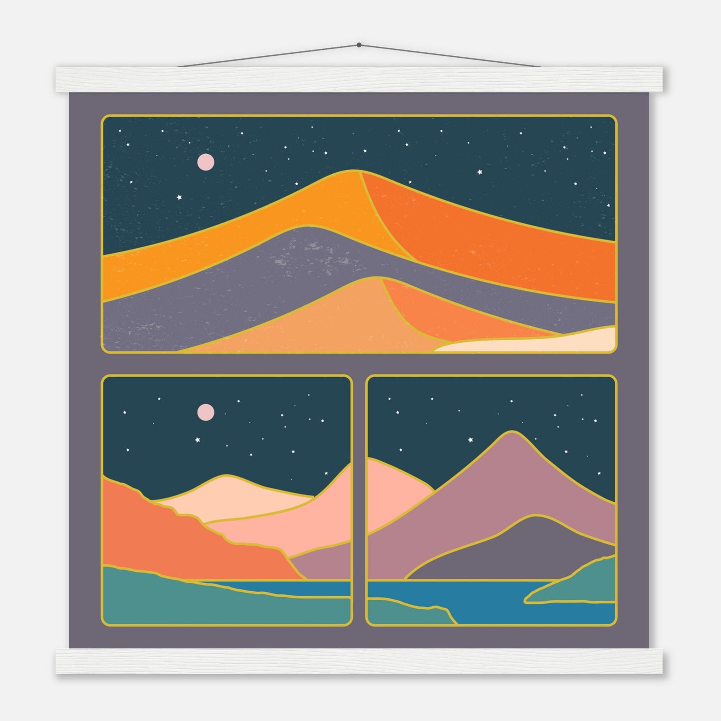 Mid Century Collage Mountains