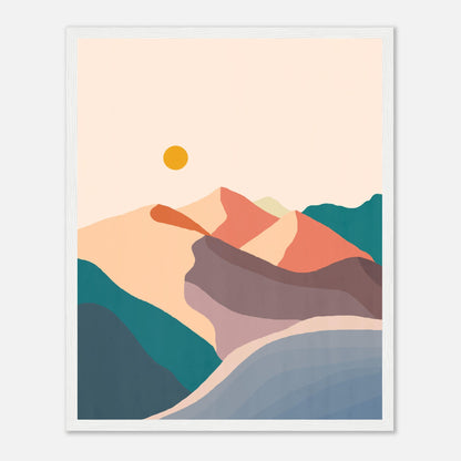 Serenity Mountains Range Wall Art Print