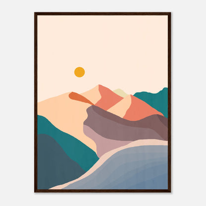 Serenity Mountains Range Wall Art Print