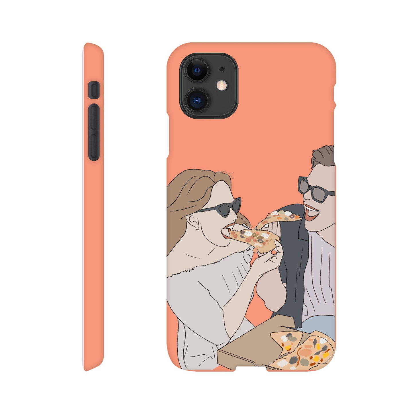 Couple Illustration Faceless Slim Phone Case