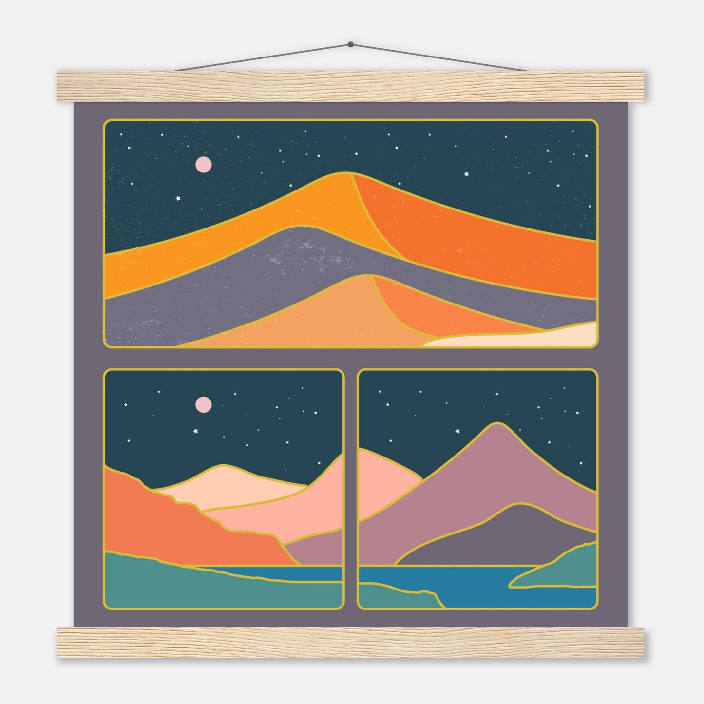 Mid Century Collage Mountains