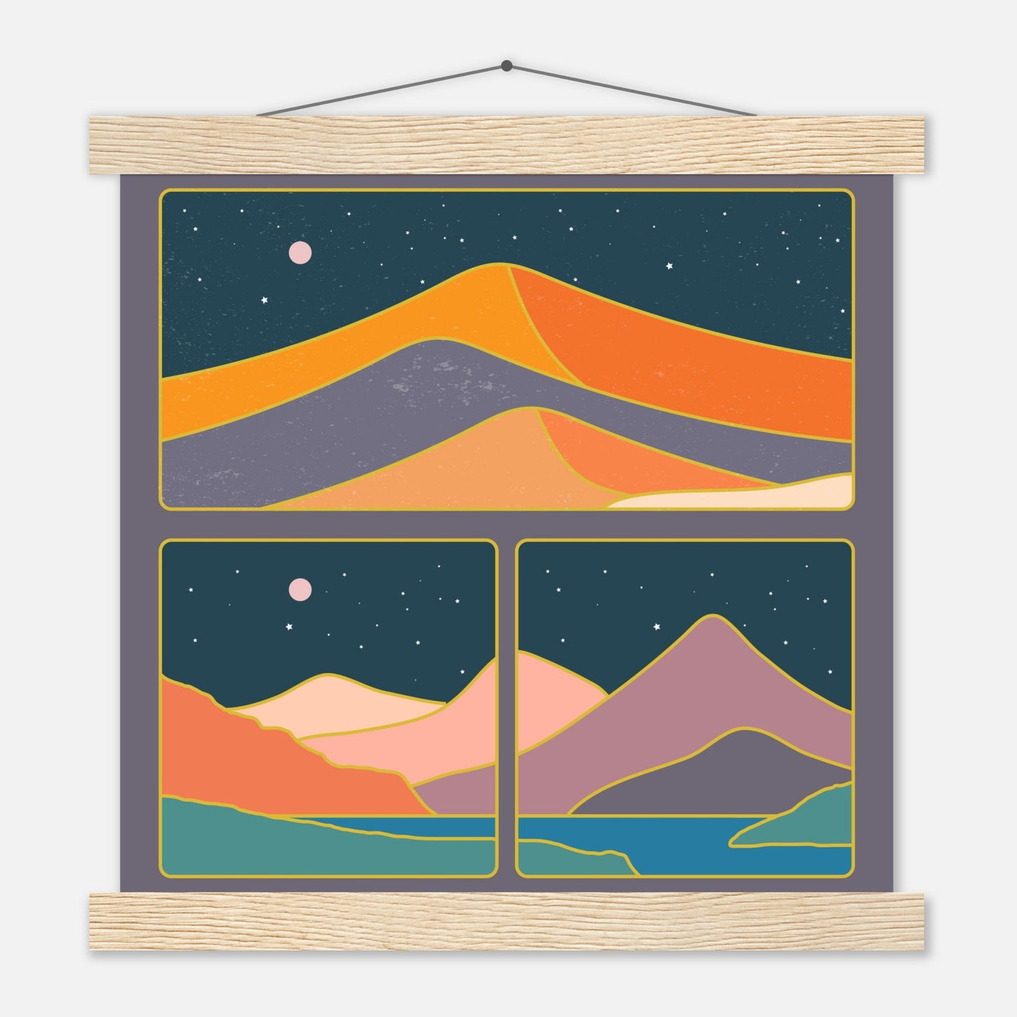 Mid Century Collage Mountains