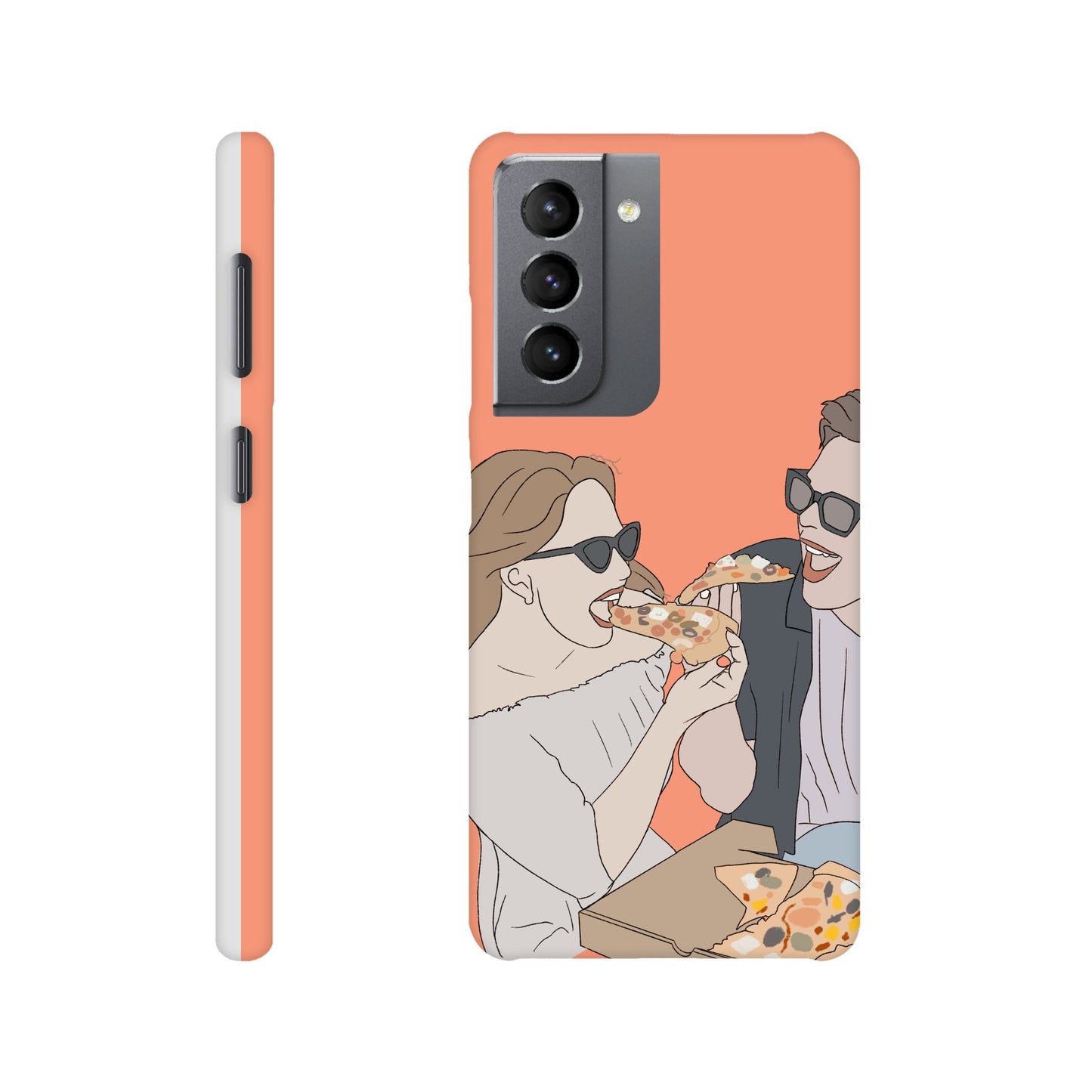 Couple Illustration Faceless Slim Phone Case