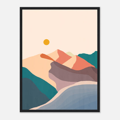 Serenity Mountains Range Wall Art Print