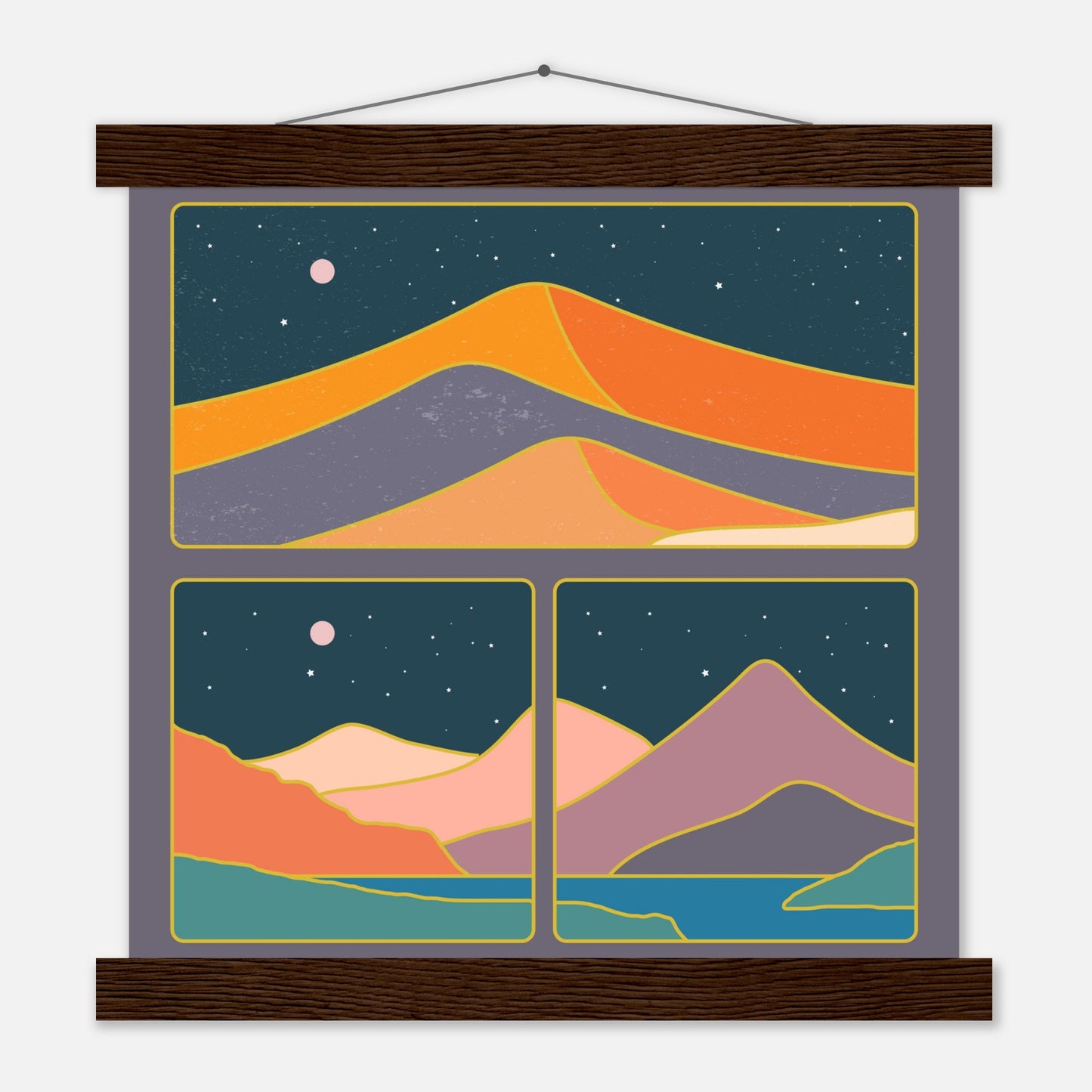 Mid Century Collage Mountains