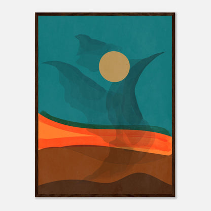 Abstract Phoenix in Mid Century Modern Wall Art Print