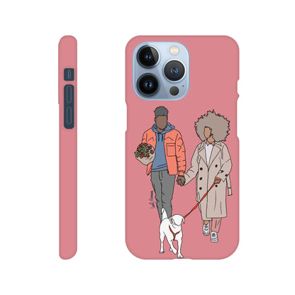 Couple Illustration Faceless Slim Phone Case