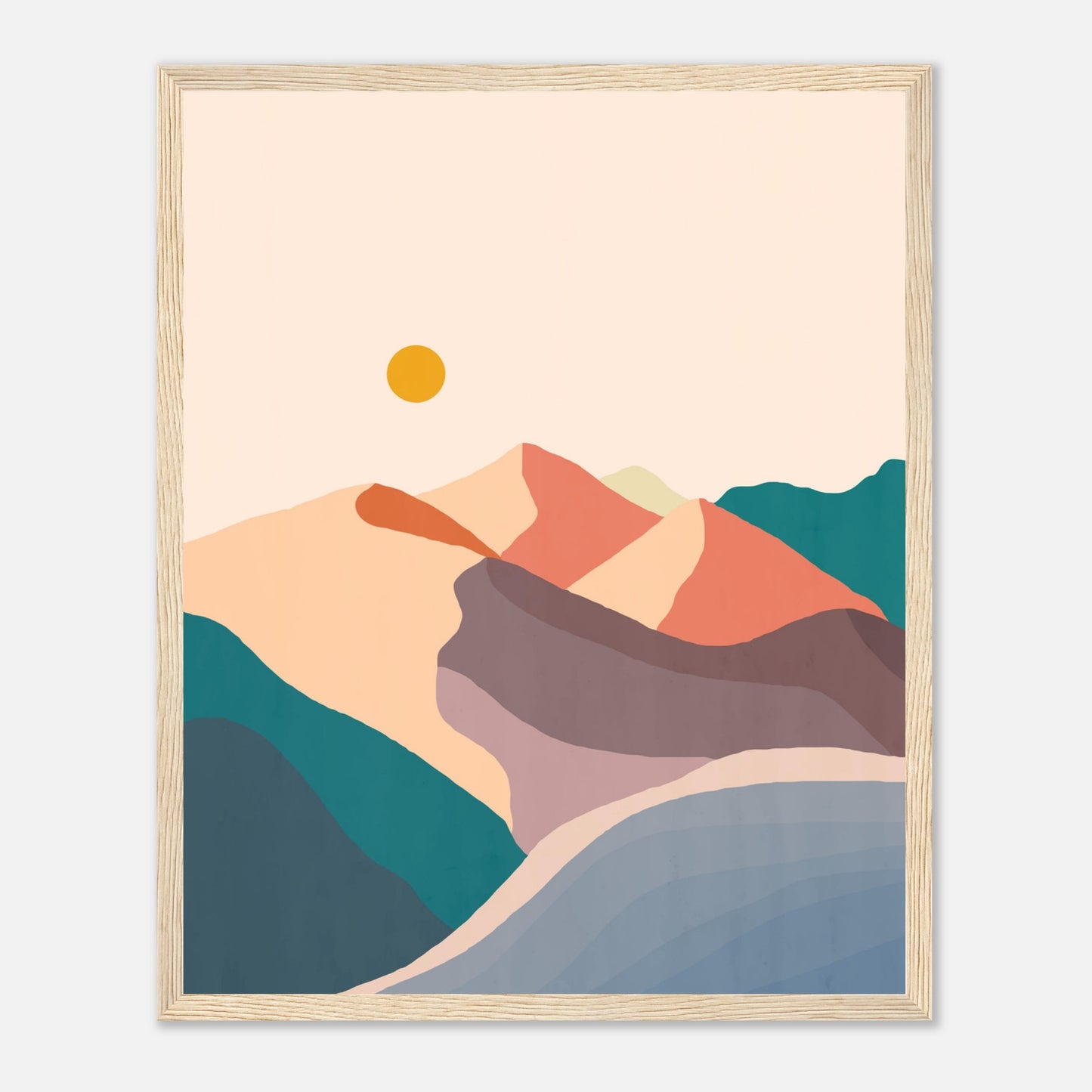 Serenity Mountains Range Wall Art Print