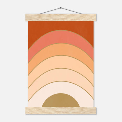 Abstract Gradient Sunrise Wall Art Print