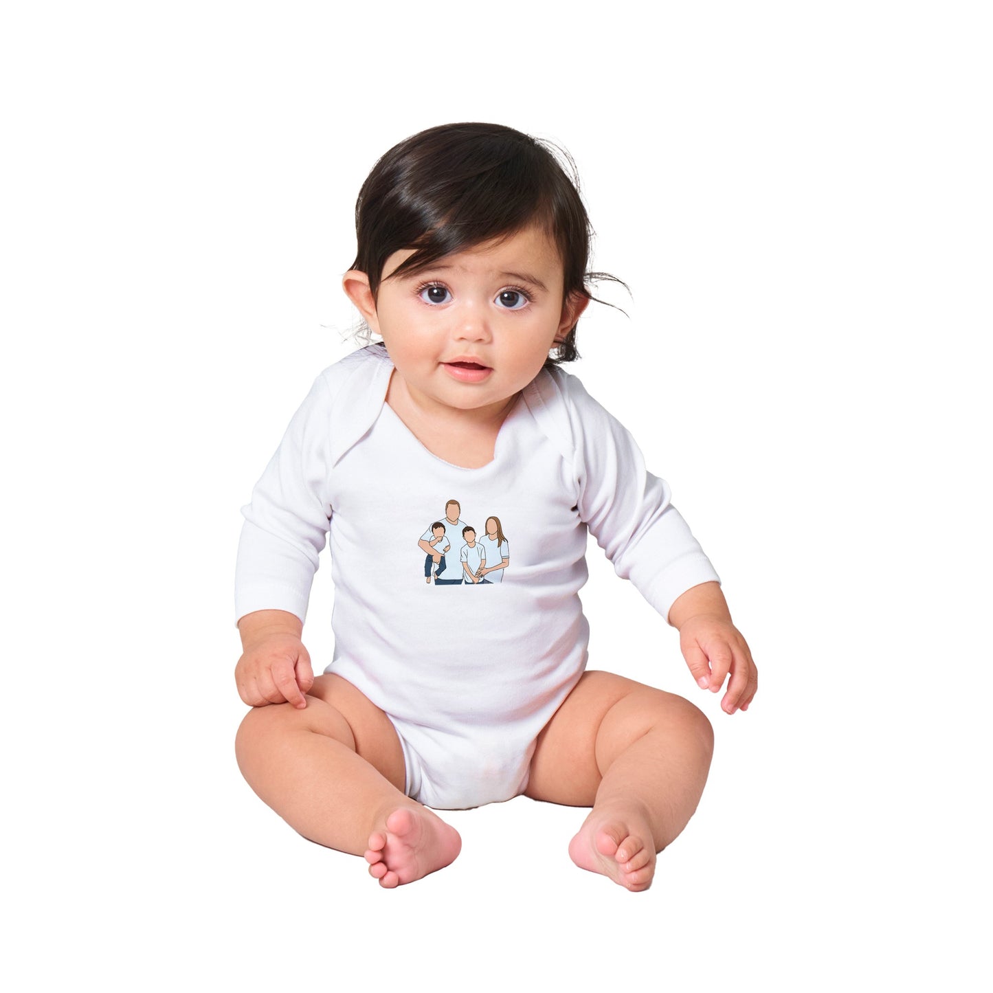 Custom Faceless Portrait Kids & baby clothing Body Suite