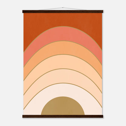 Abstract Gradient Sunrise Wall Art Print