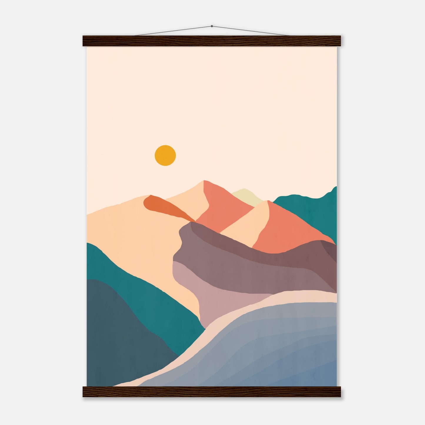 Serenity Mountains Range Wall Art Print