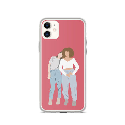 Custom Illustration Faceless Portrait Clear Case for iPhone®