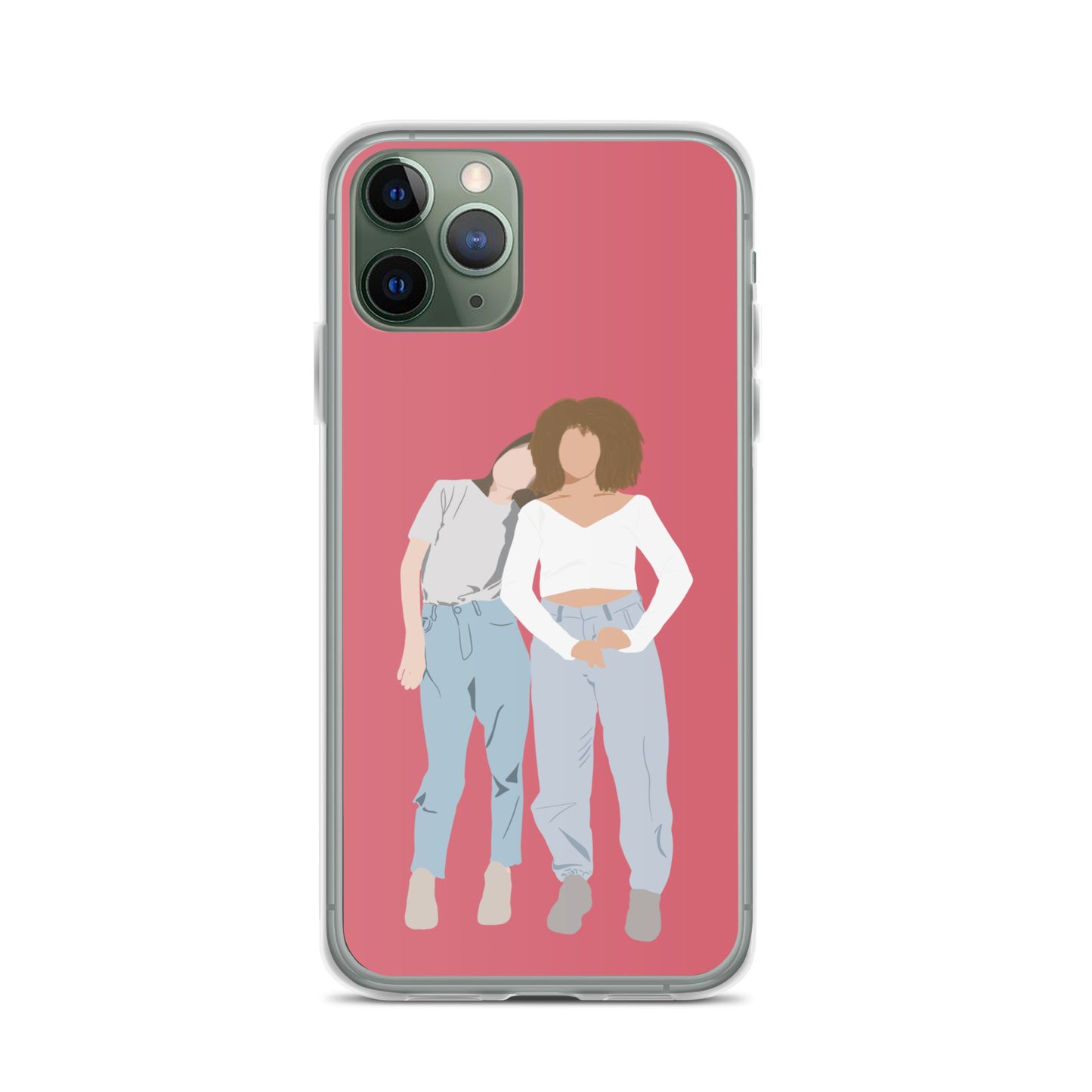 Custom Illustration Faceless Portrait Clear Case for iPhone®