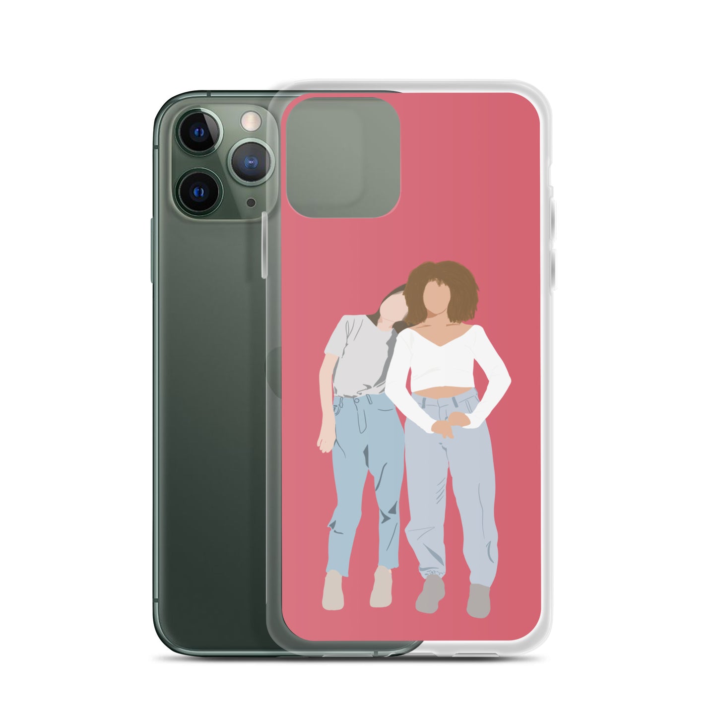 Custom Illustration Faceless Portrait Clear Case for iPhone®