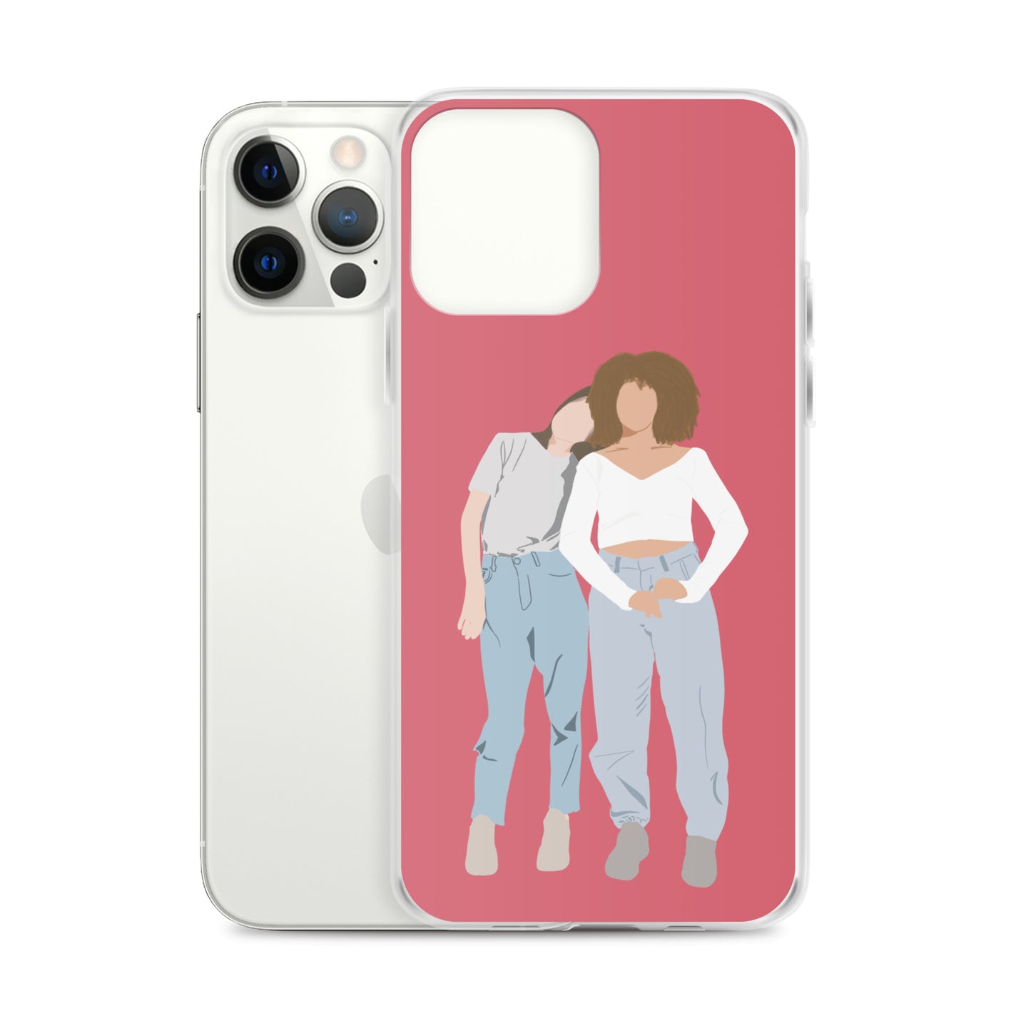 Custom Illustration Faceless Portrait Clear Case for iPhone®