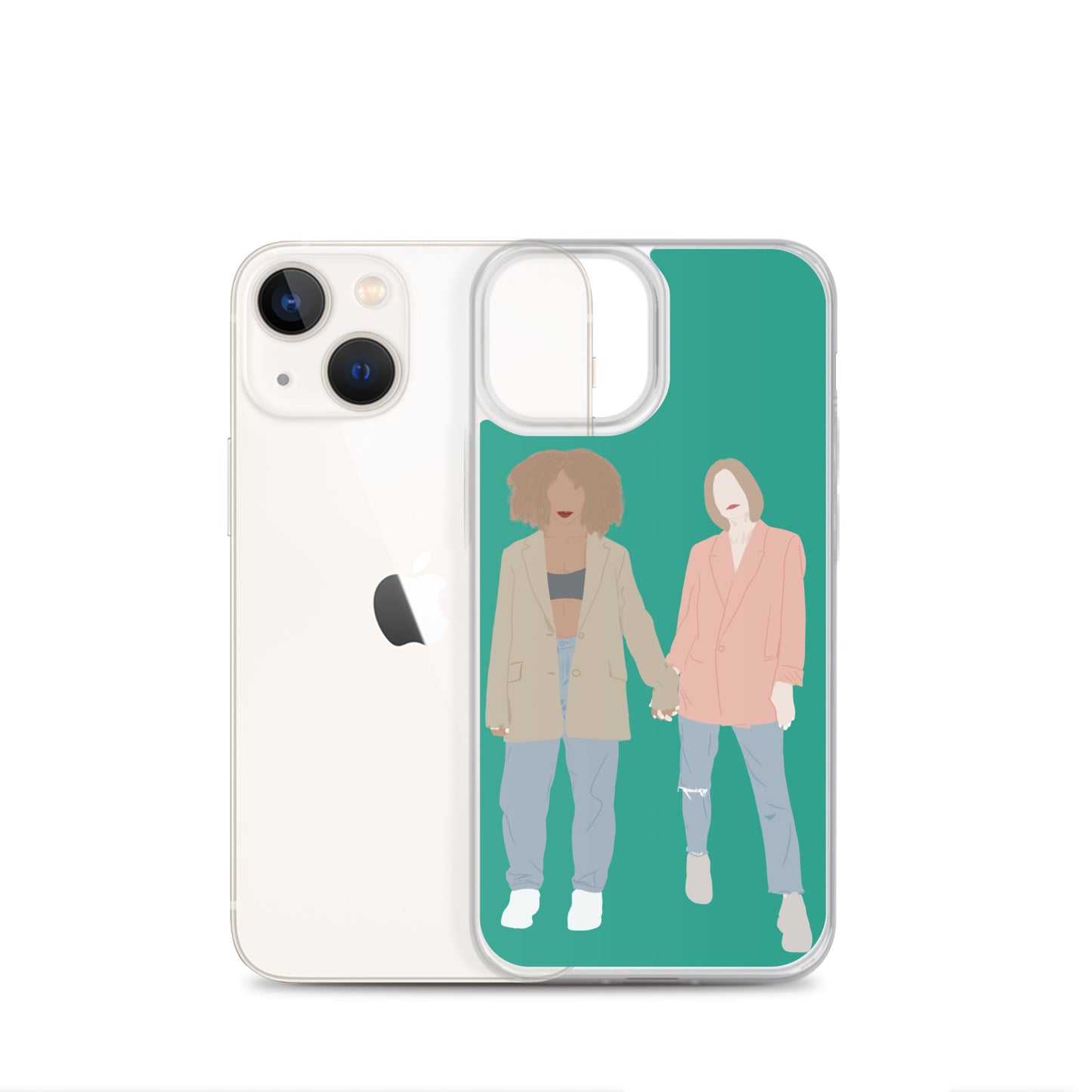 Custom Illustration Faceless Portrait Clear Case for iPhone®