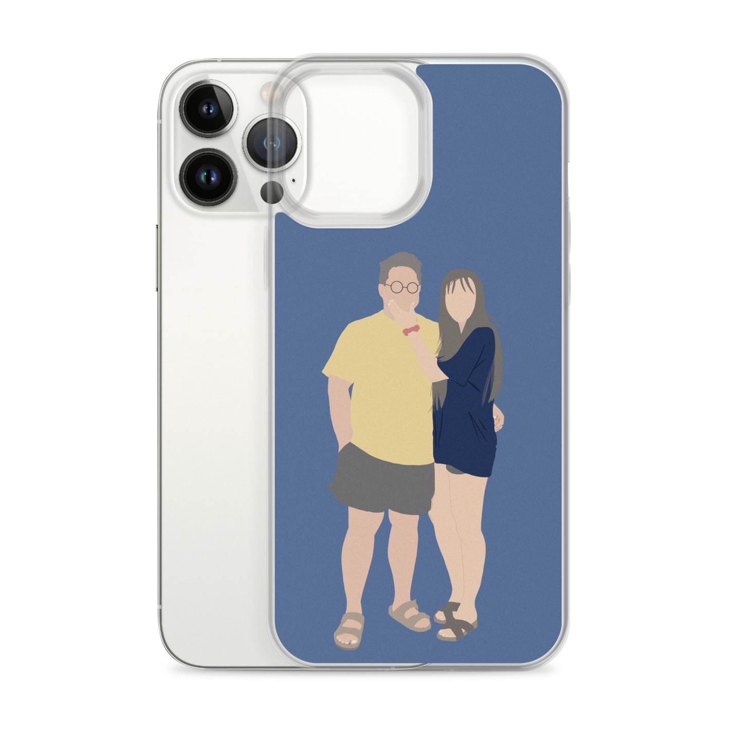 Custom Illustration Faceless Portrait Clear Case for iPhone®