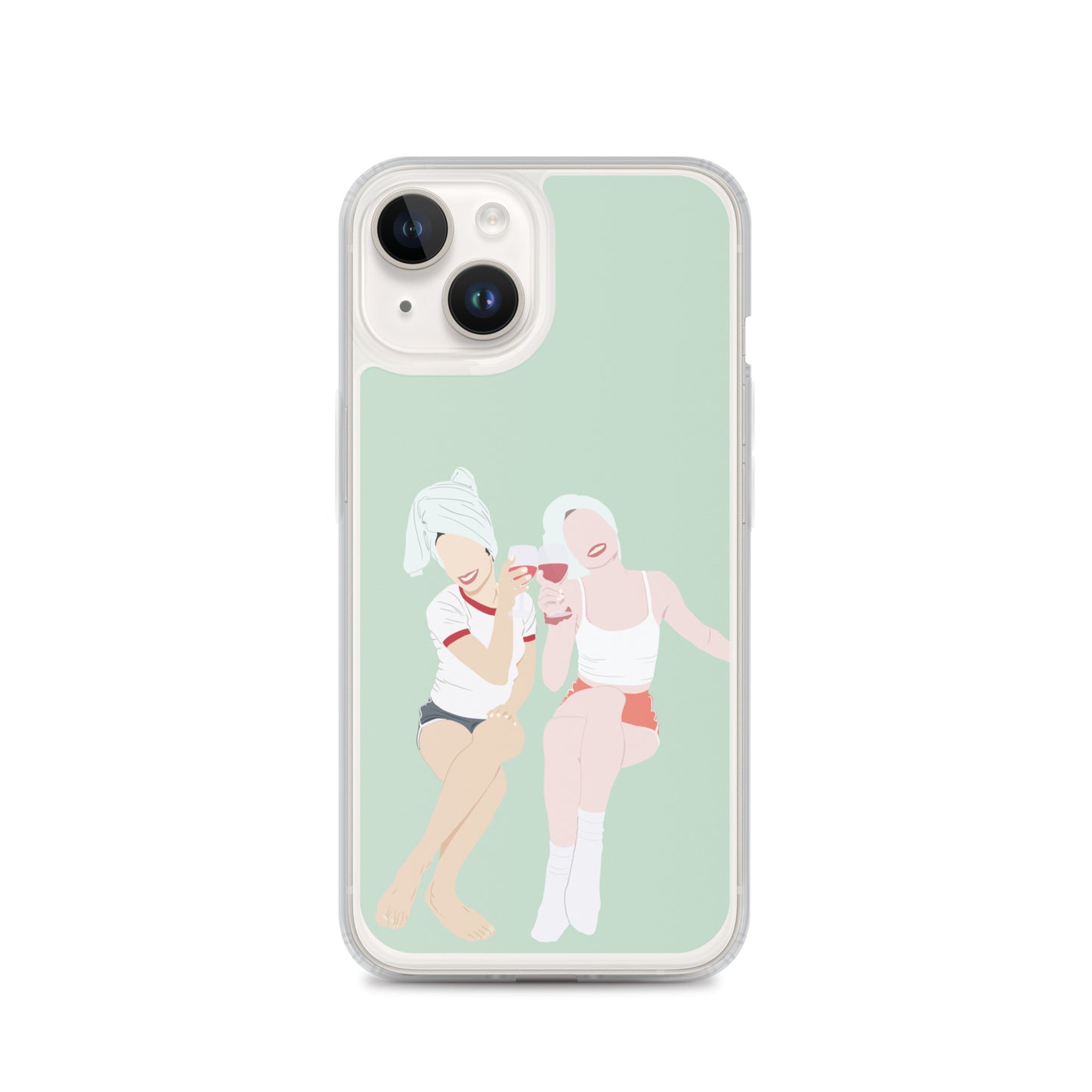 Custom Illustration Faceless Portrait Clear Case for iPhone®