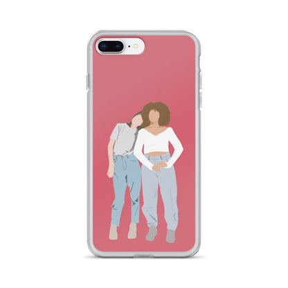 Custom Illustration Faceless Portrait Clear Case for iPhone®