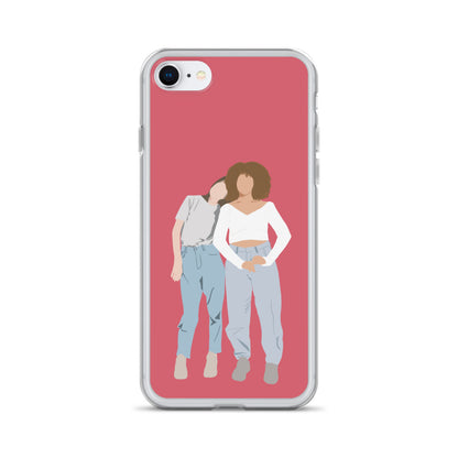 Custom Illustration Faceless Portrait Clear Case for iPhone®